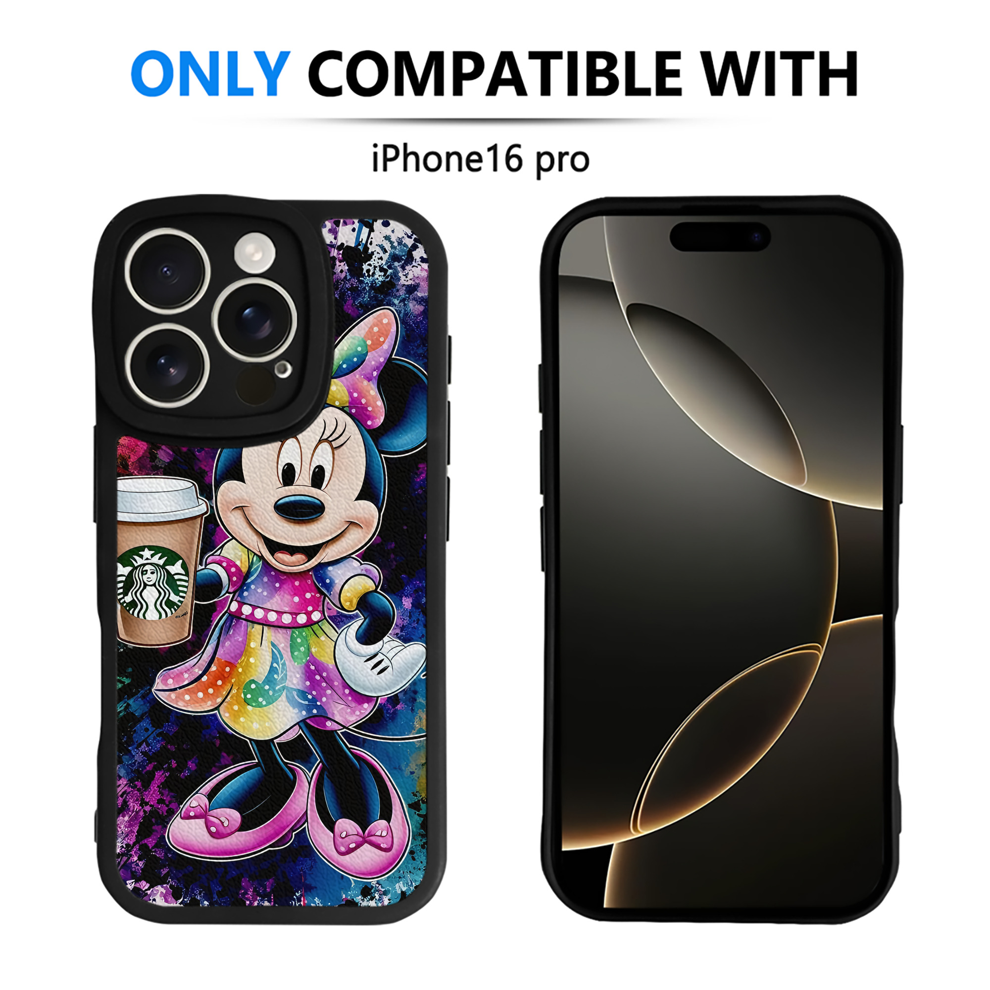 （画像用） ミッキーマウス Mickey Mouse 【iPhone 16シリーズ対応】シリコンスマホケース（レザー調） 材質：シリコン